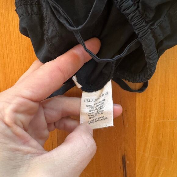 Ulla Johnson Tatum Smocked Jumpsuit black 100% cotton sz 4 minimalist utility - Picture 7 of 9